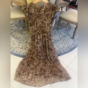 Long brown maxi dress